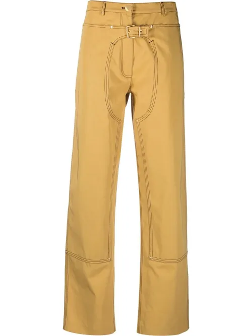 Pantalon droit à détail de boucle - Stella McCartney - Modalova