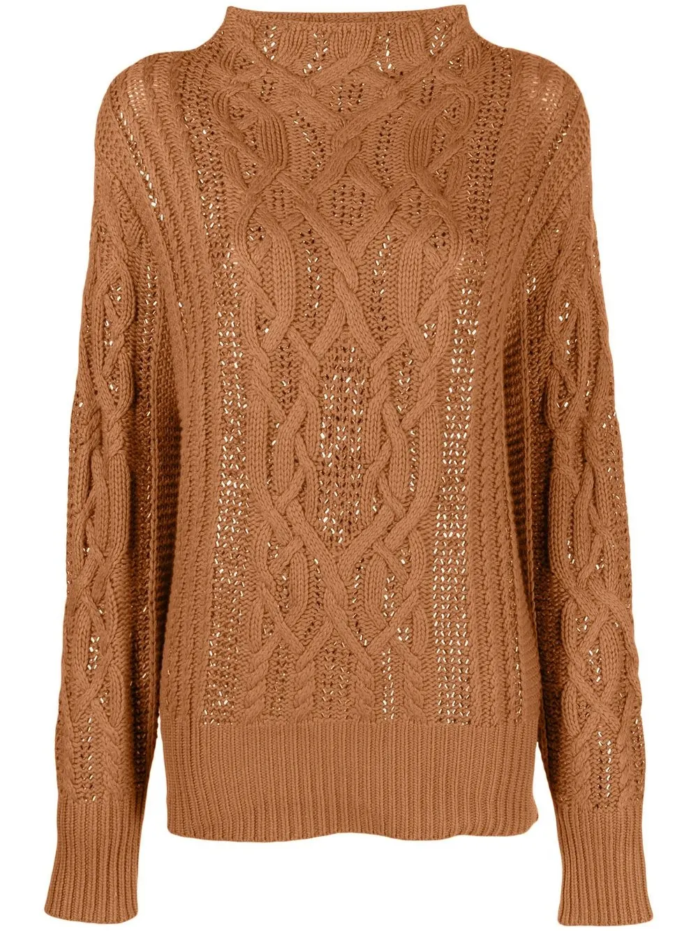 

TWINSET cable-knit oversize jumper - Brown