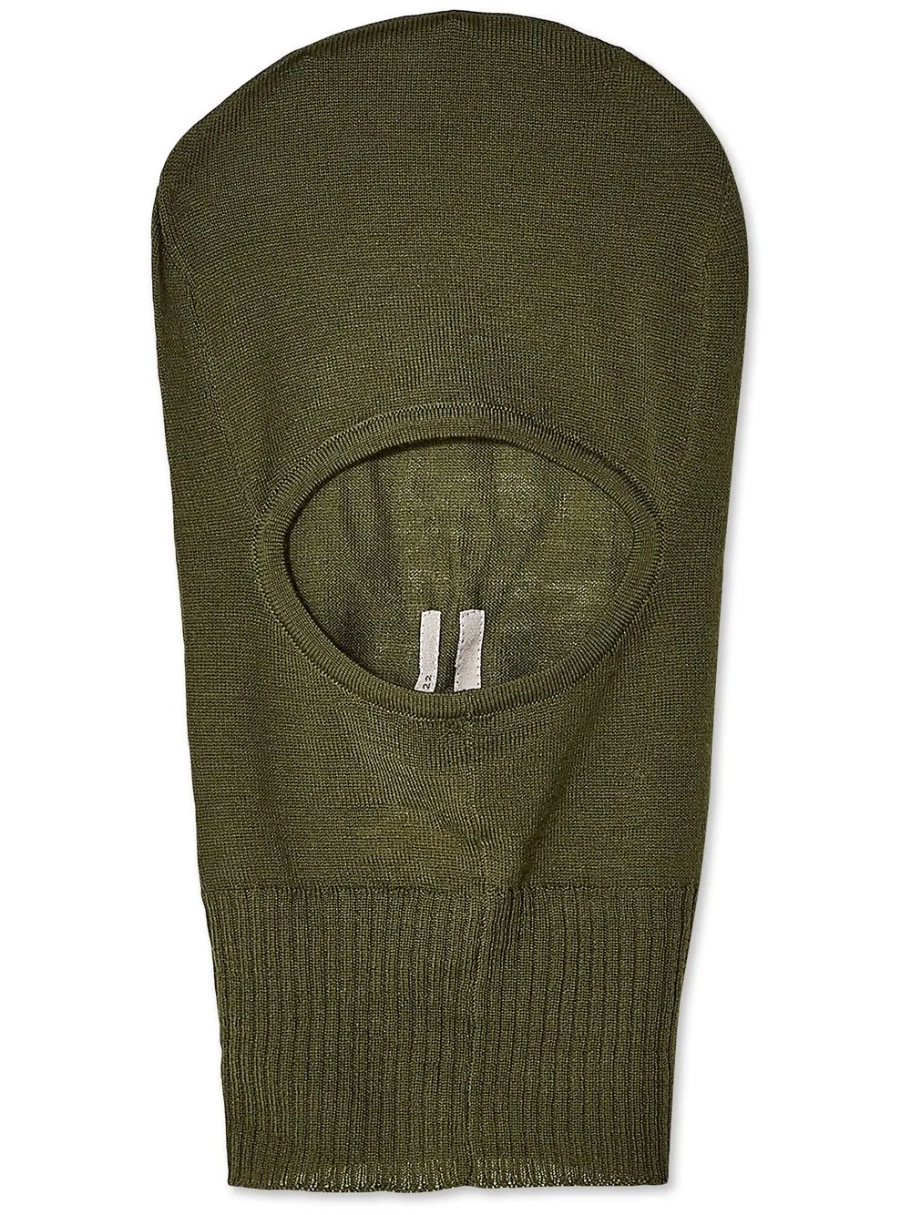 

Rick Owens gorro tejido estilo pasamontañas con logo - Verde