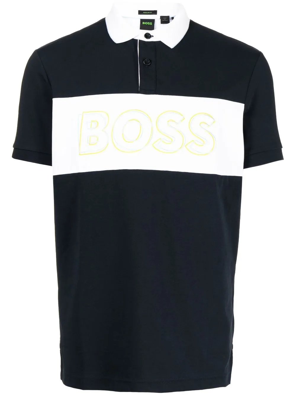 

BOSS logo-print short-sleeved polo shirt - Blue