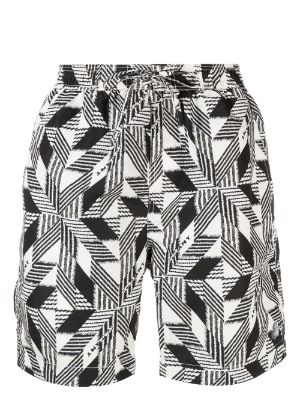 Dolce & Gabbana Striped monogram-print Swim Shorts - Farfetch