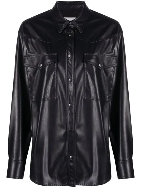 MARANT ÉTOILE polished-finish short-sleeve shirt