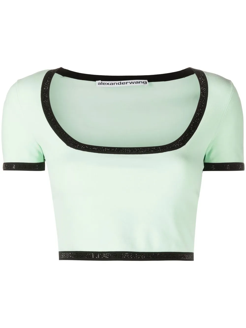 

Alexander Wang scoop-neck cropped T-shirt - Verde