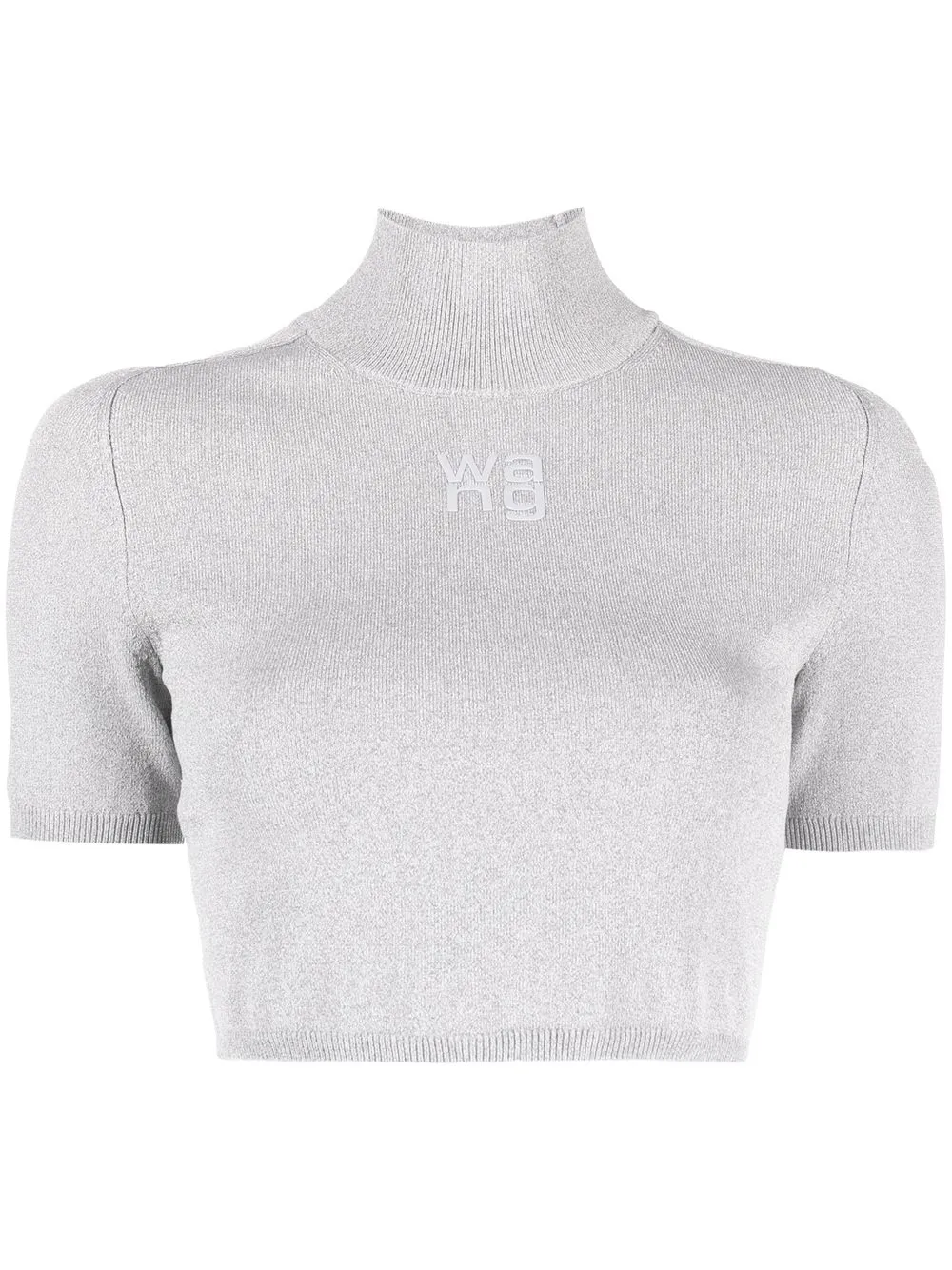 Image 1 of Alexander Wang high-neck cropped knitted top