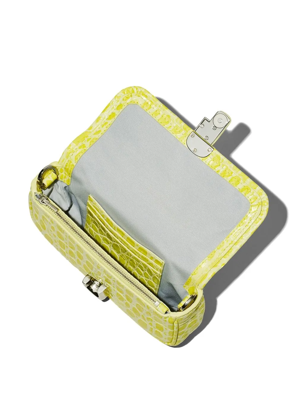 Marc Jacobs The Croc Embossed J Marc Shoulder Bag In Yellow ModeSens