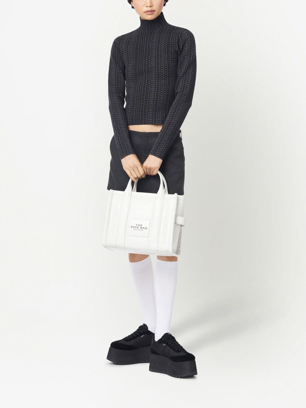 Shop Marc Jacobs The Medium Tote Bag In White