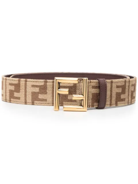 FENDI logo-jacquard canvas belt 