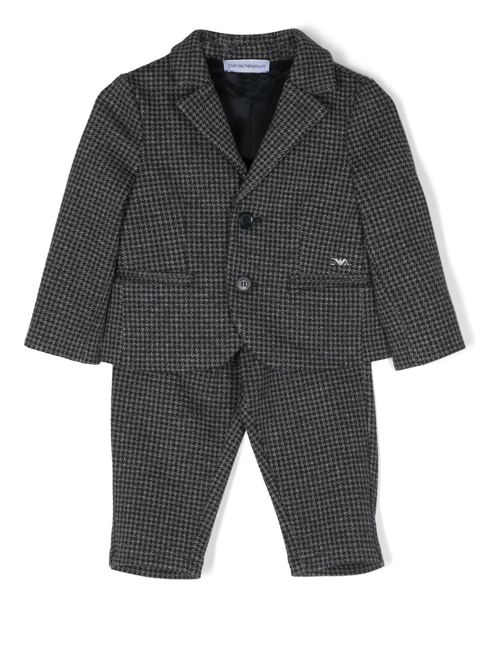 Emporio Armani Kids houndstooth two-piece suit - Grey