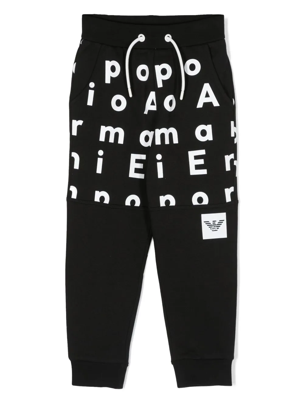 

Emporio Armani Kids pants con logo estampado - Negro