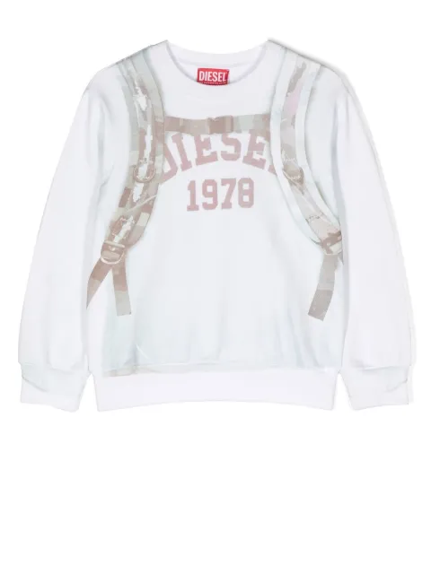 Diesel Kids trompe l'oeil print sweater