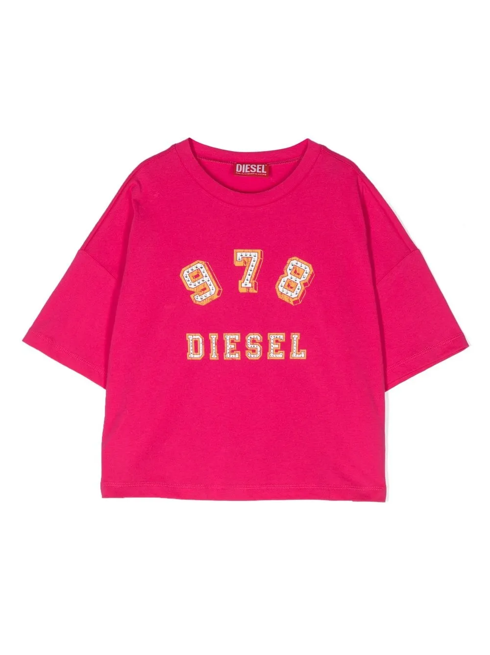 

Diesel Kids logo-print cotton T-shirt - Pink