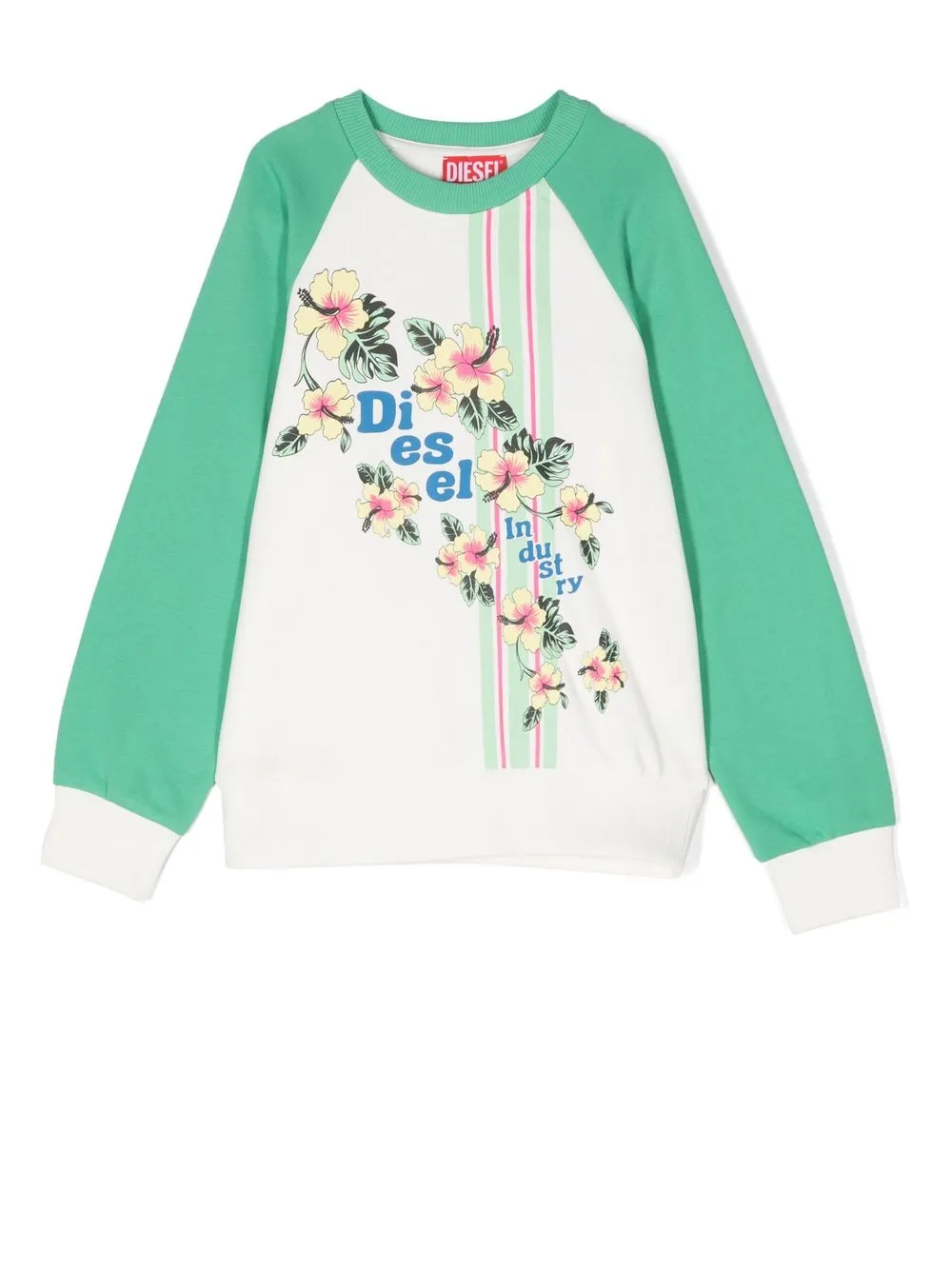 

Diesel Kids graphic-print cotton sweatshirt - Green