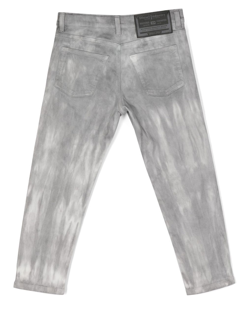 Diesel Kids Jeans met toelopende pijpen - Grijs