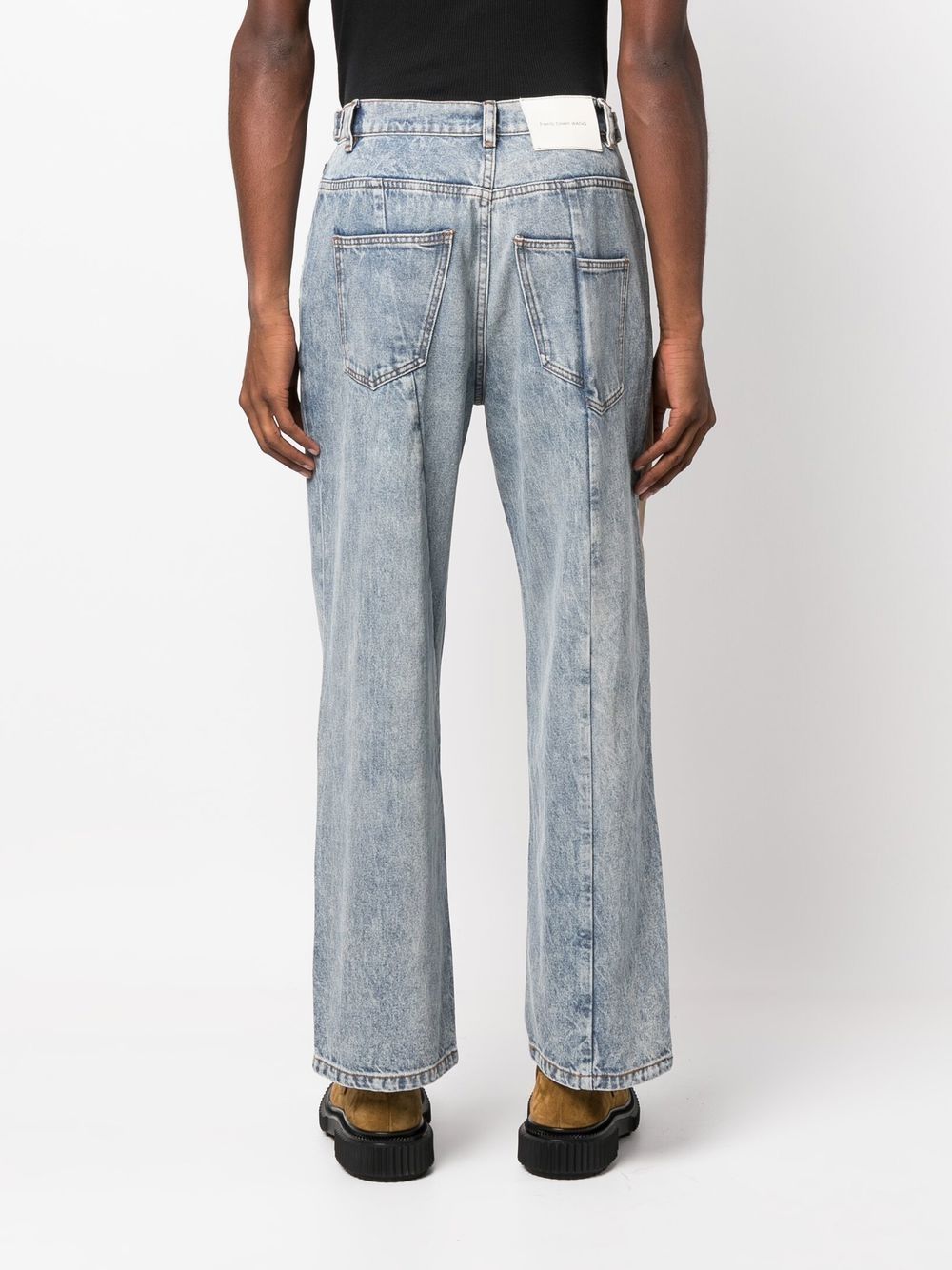 Feng Chen Wang Patchwork straight-leg Jeans - Farfetch