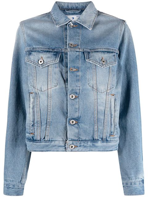 Off-White Corporate logo-patch denim jacket