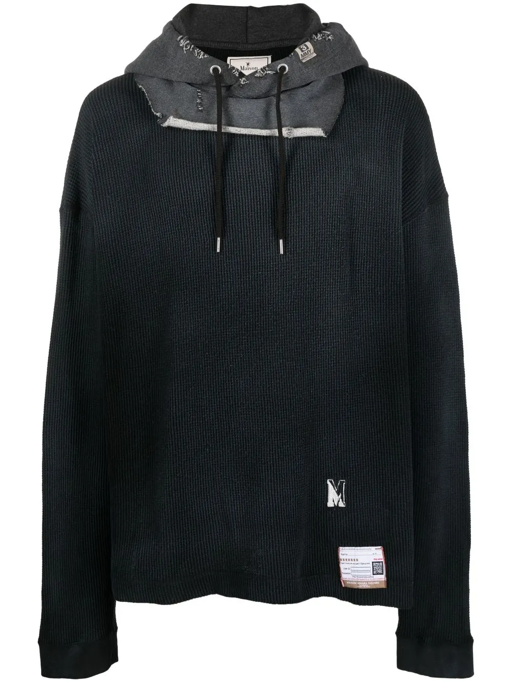 

Maison Mihara Yasuhiro hoodie con parche del logo - Negro