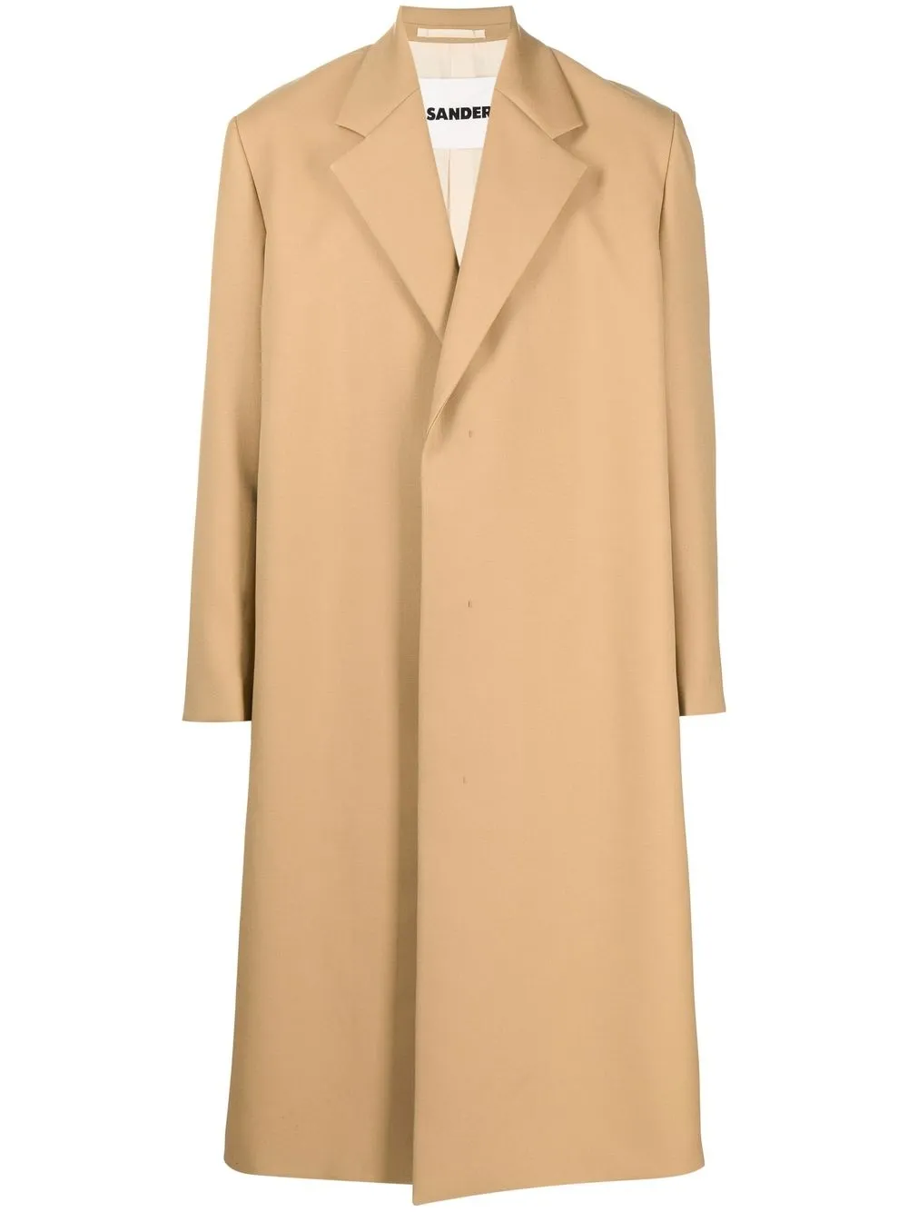 

Jil Sander notched-lapel single-breasted coat - Brown