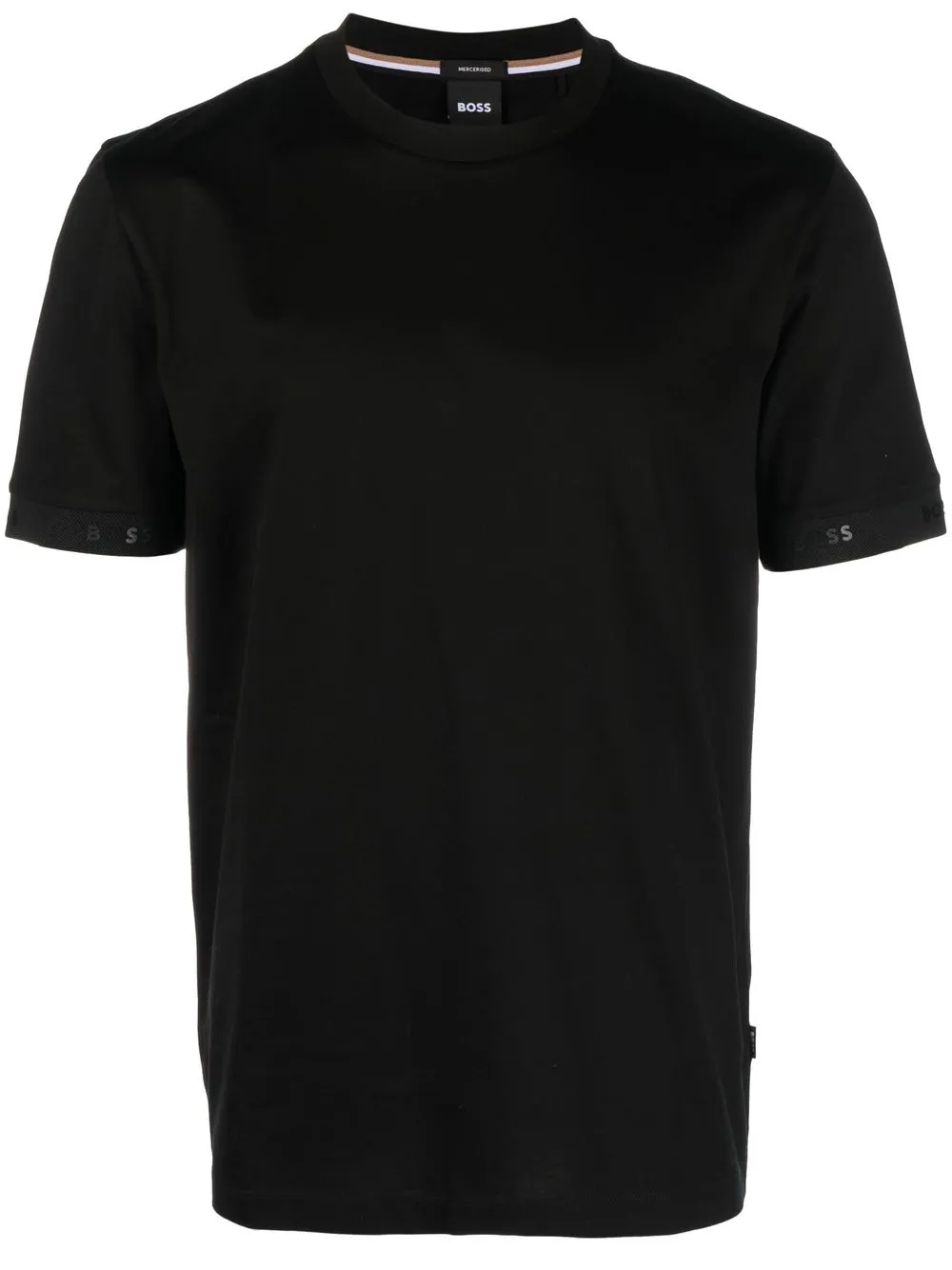 

BOSS logo-print cotton polo shirt - Black