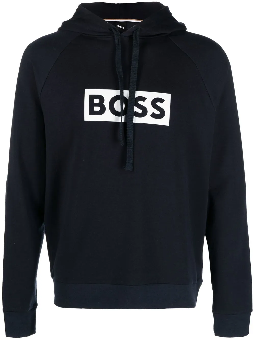 

BOSS logo-print hoodie - Blue