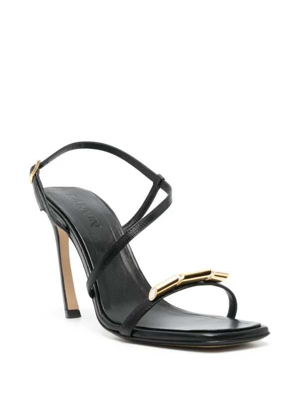 サンダル・ミュール LANVIN 'Talon swing' sandals Lanvin Swing 95 Leather Sandals | Black | FARFETCH