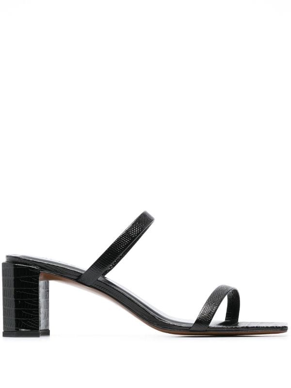 BY FAR Tanya 60mm double strap square toe Sandals Farfetch