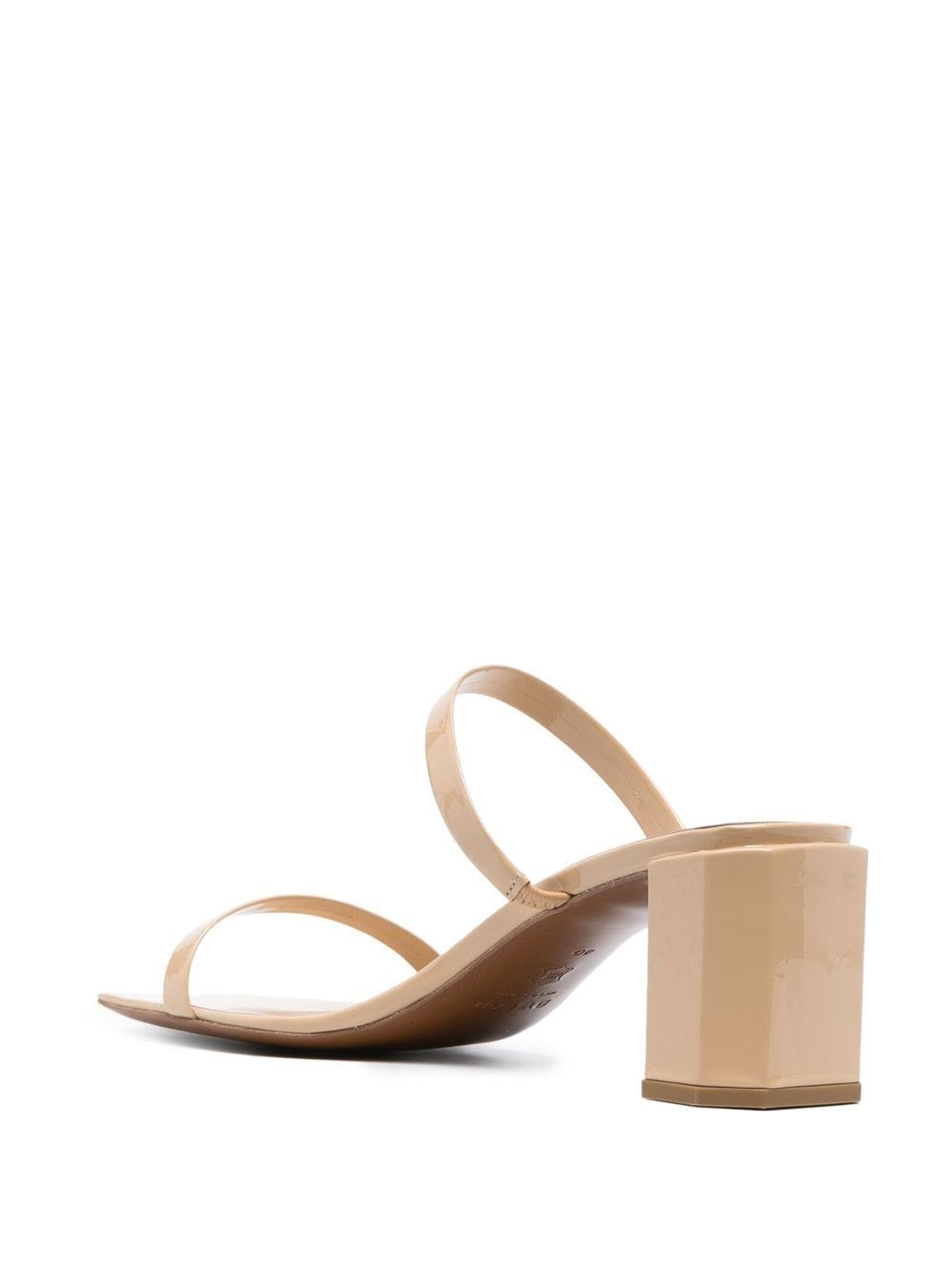 Shop By Far Tanya Kraft 65mm Patent Sandals In Neutrals