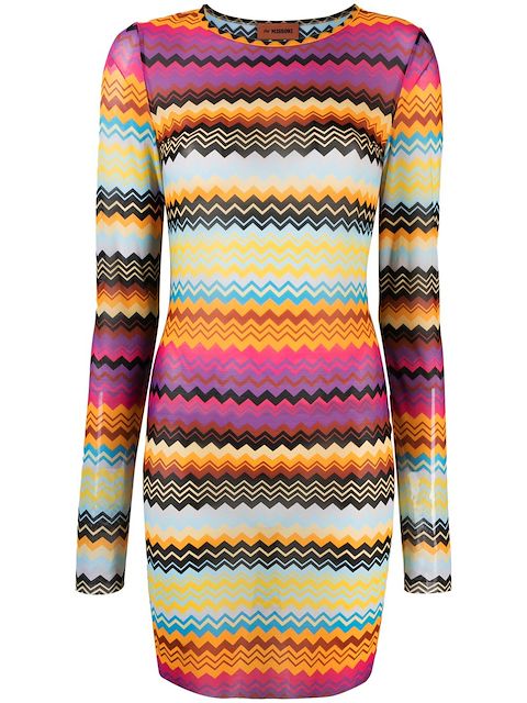 Missoni semi-sheer zigzag minidress