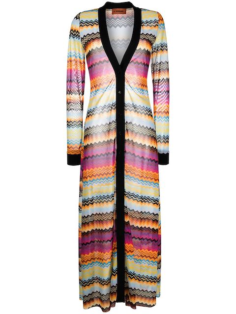 Missoni zig-zag knitted maxi dress