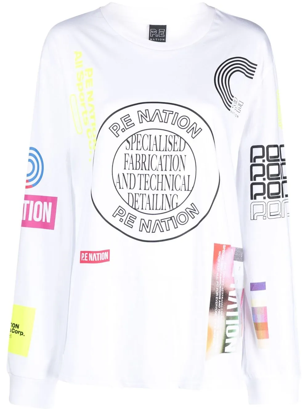 

P.E Nation Circuit graphic-print long-sleeve T-shirt - White