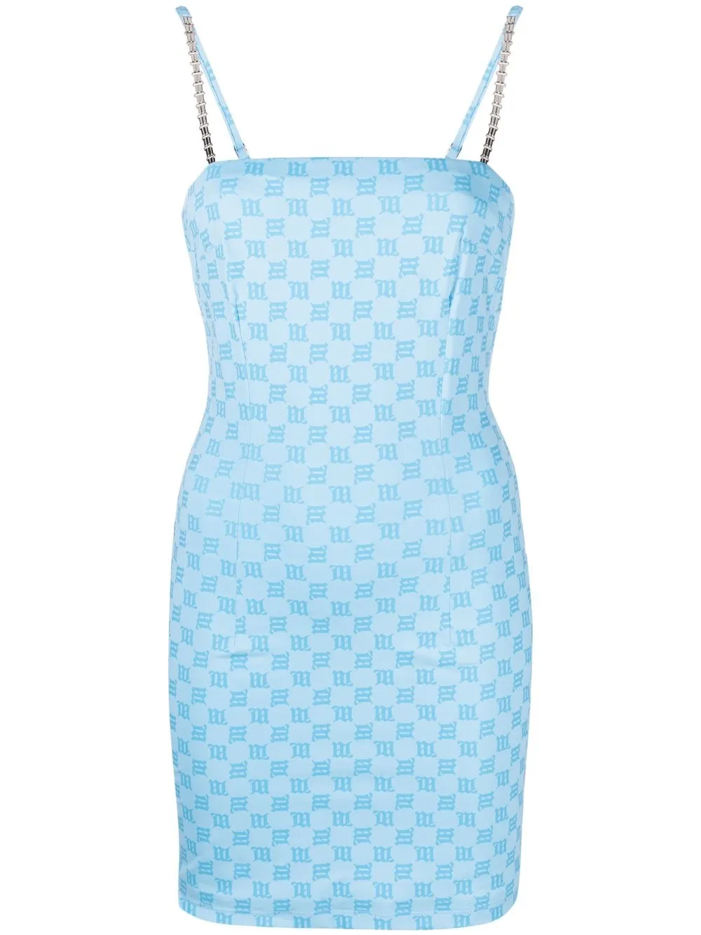 

MISBHV logo-print short dress - Blue