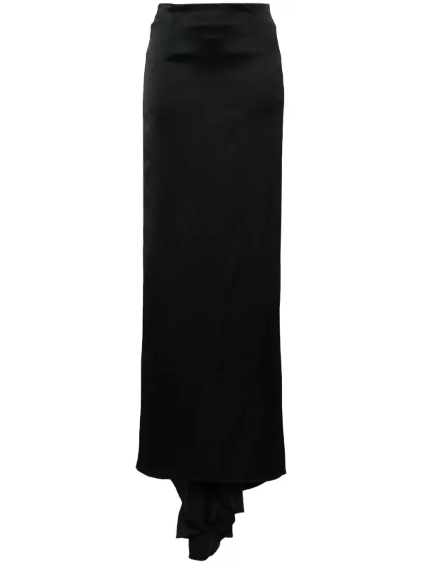 スカート Balenciaga Black Washed Cotton Maxi Skirt 19138883_54485761_600.jpg
