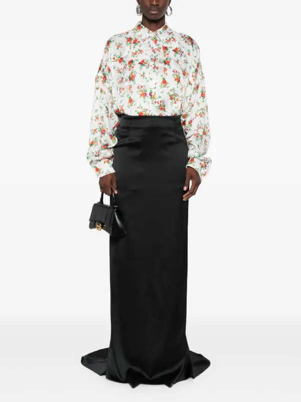 Balenciaga floor-length Maxi Skirt | Black | FARFETCH