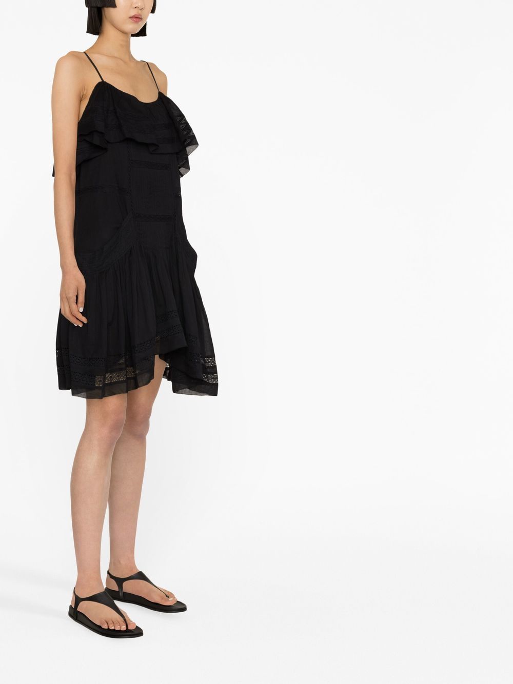 Shop Isabel Marant Étoile Moly Tiered Broderie-anglaise Minidress In Schwarz