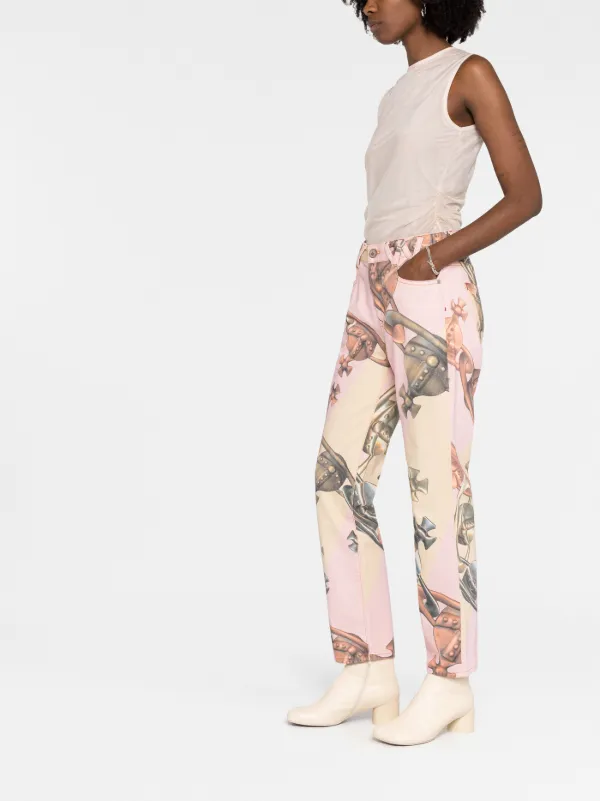 Vivienne Westwood Harris logo-print Cotton Jeans | Pink