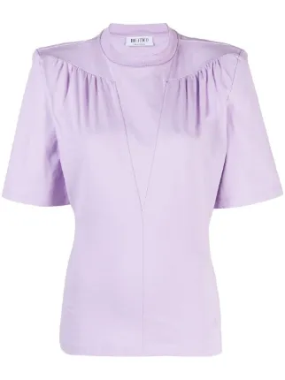 THE ATTICO 'Jewel’ T-shirt The Attico Jewel cut-out Cotton T-shirt | Purple | FARFETCH AZ