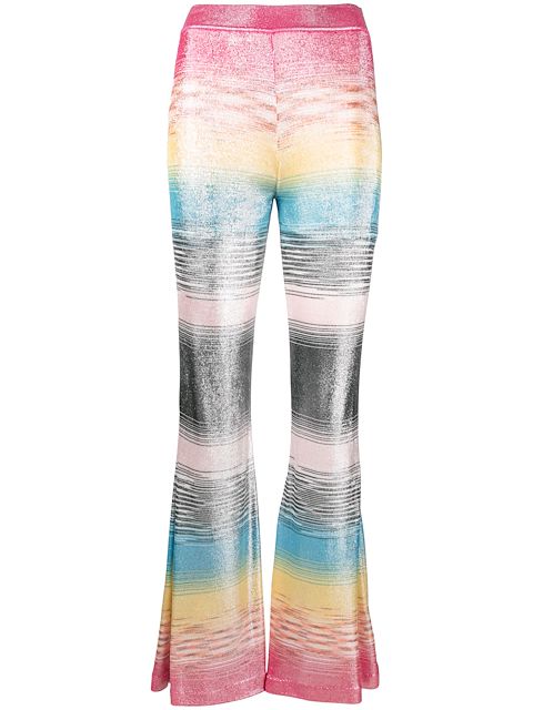 Missoni stripe-pattern flared trousers