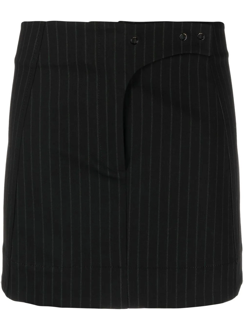 

GANNI A-line pinstripe miniskirt - Black