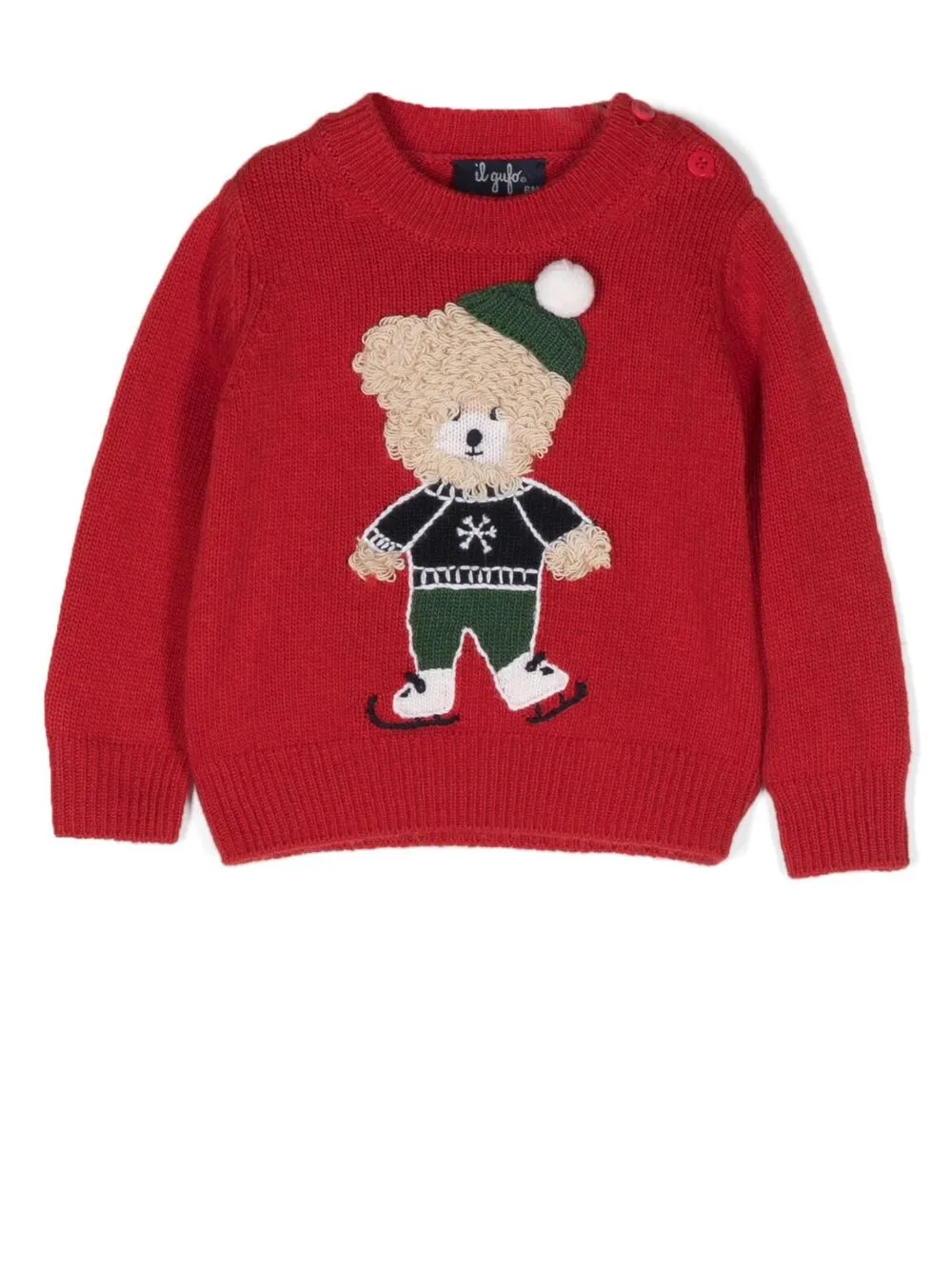 Il Gufo intarsia-knit jumper - Red