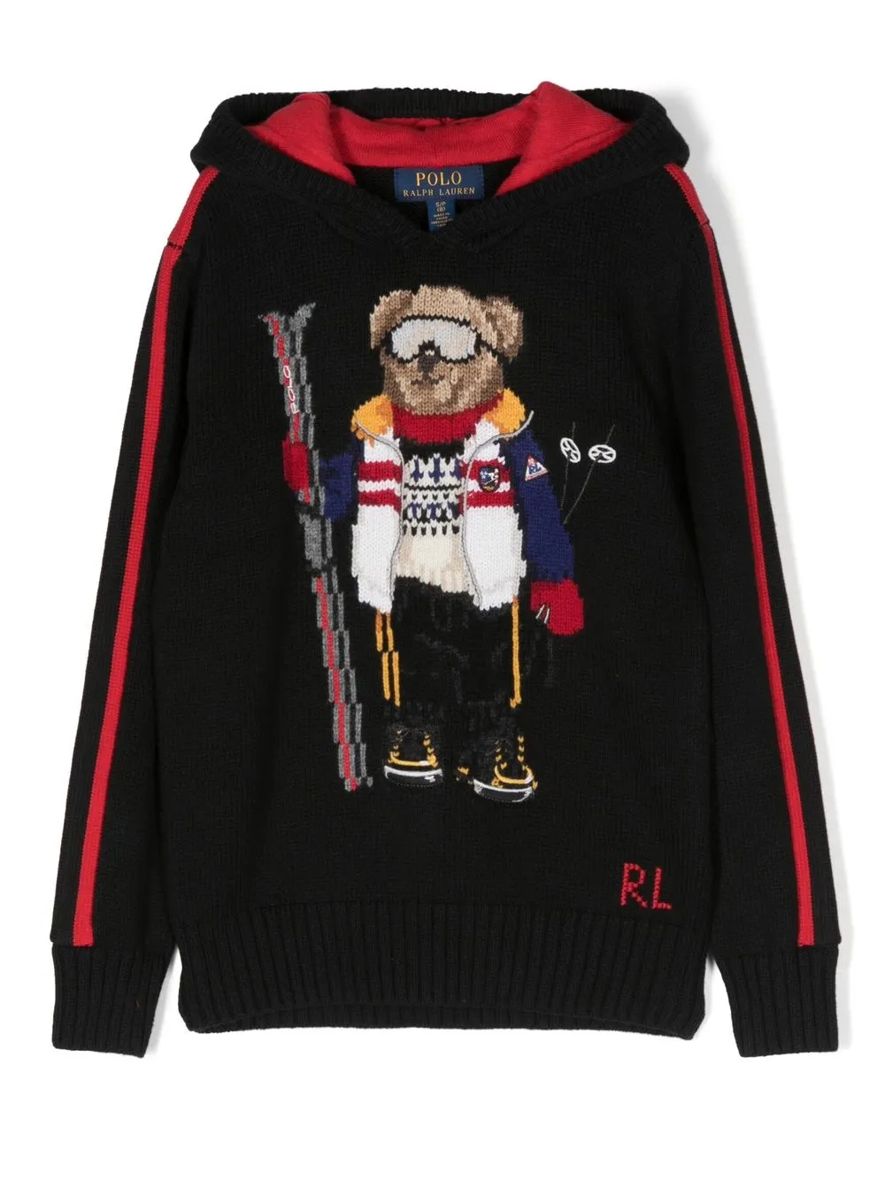 

Ralph Lauren Kids hoodie con motivo Polo Bear - Negro