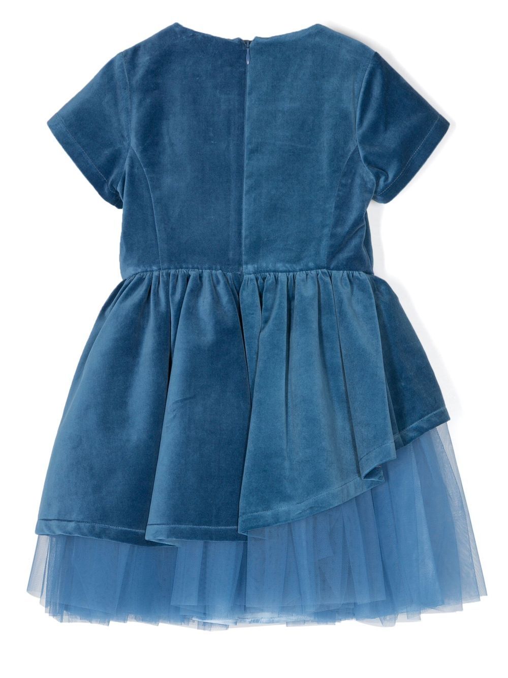 Simonetta Fluwelen jurk - Blauw