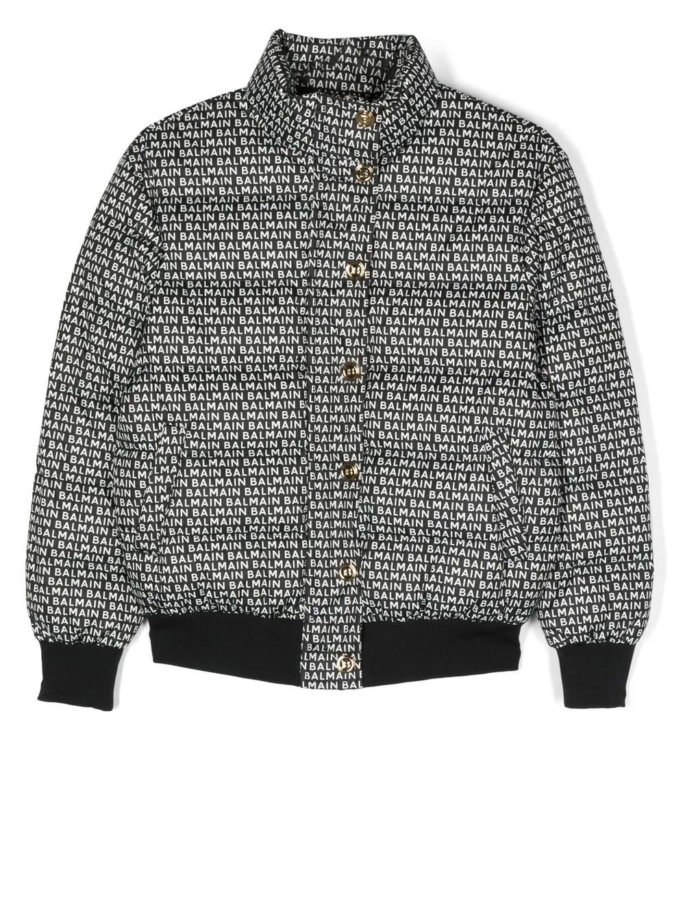 

Balmain Kids logo print bomber jacket - Black