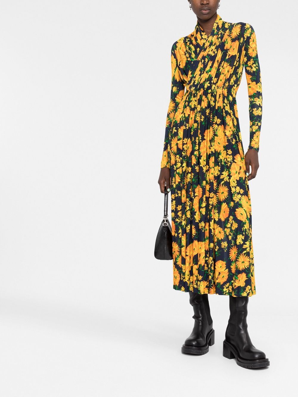 Balenciaga Playsuit met bloemenprint - Geel