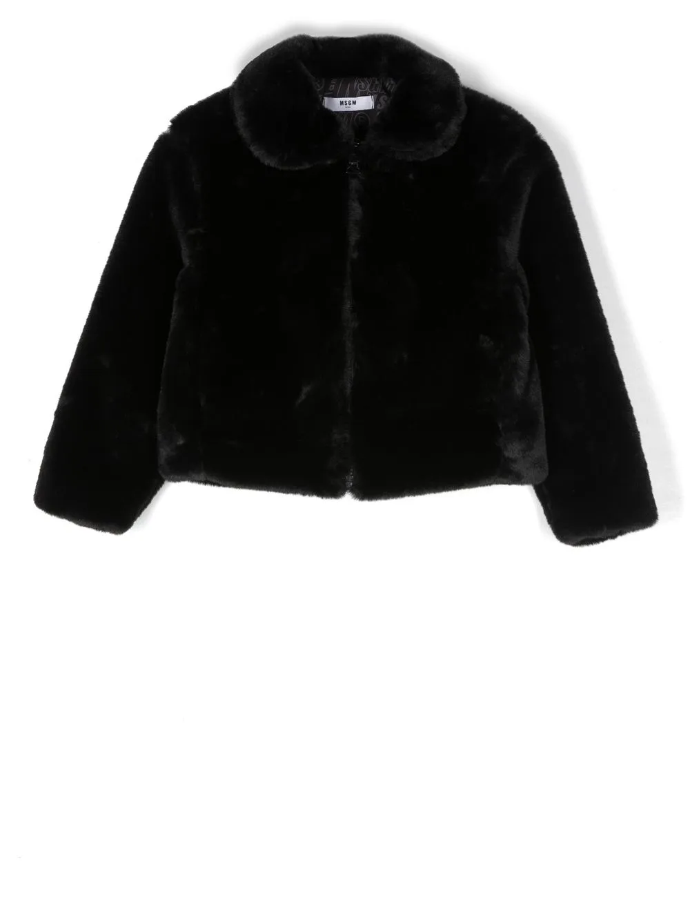 

MSGM Kids chamarra de pelo artificial - Negro