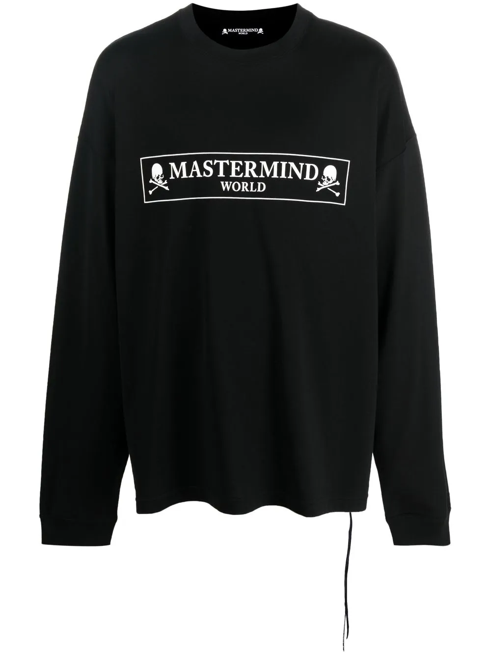 

Mastermind Japan playera manga larga con logo estampado - Negro