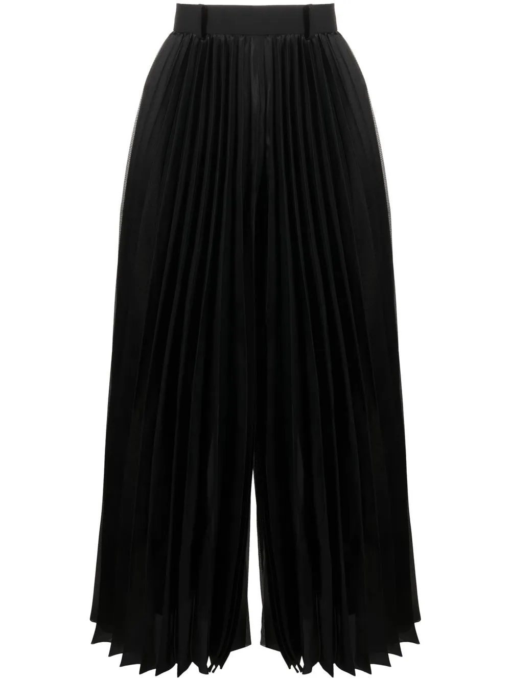 

sacai pleated wide-leg trousers - Black