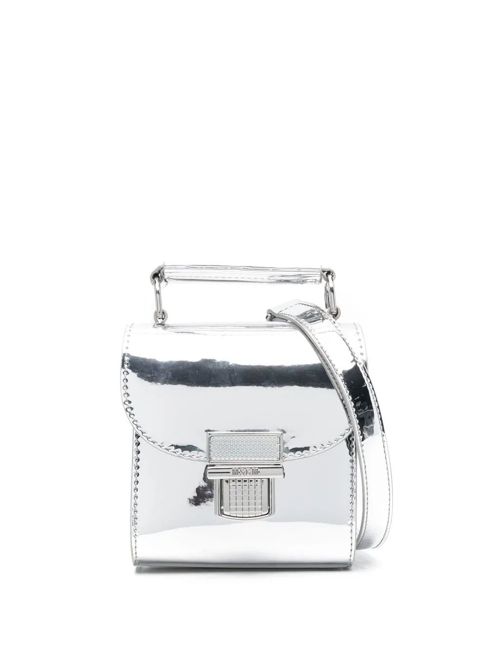 

MSGM metallic clasp-fastening crossbody bag - Silver