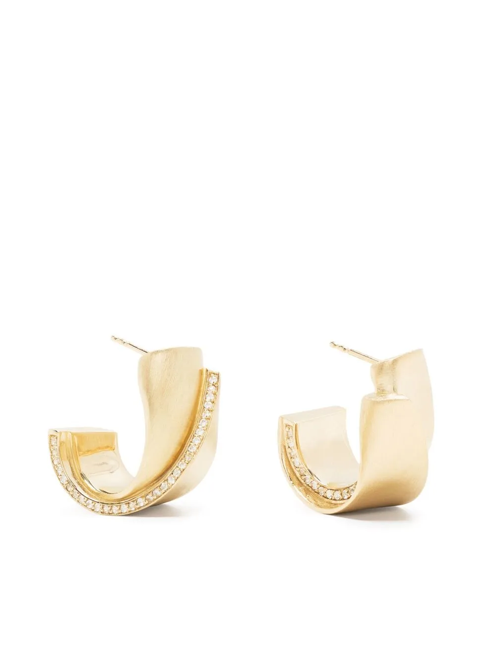 

Completedworks white topaz hoop earrings - Gold