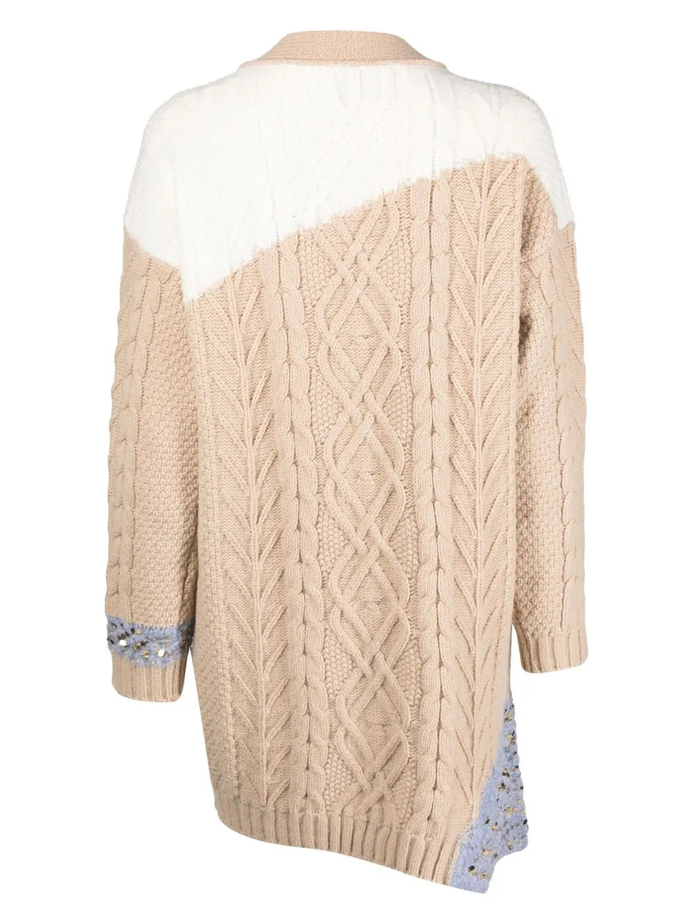 Alysi Patchwork cableknit Cardigan Farfetch