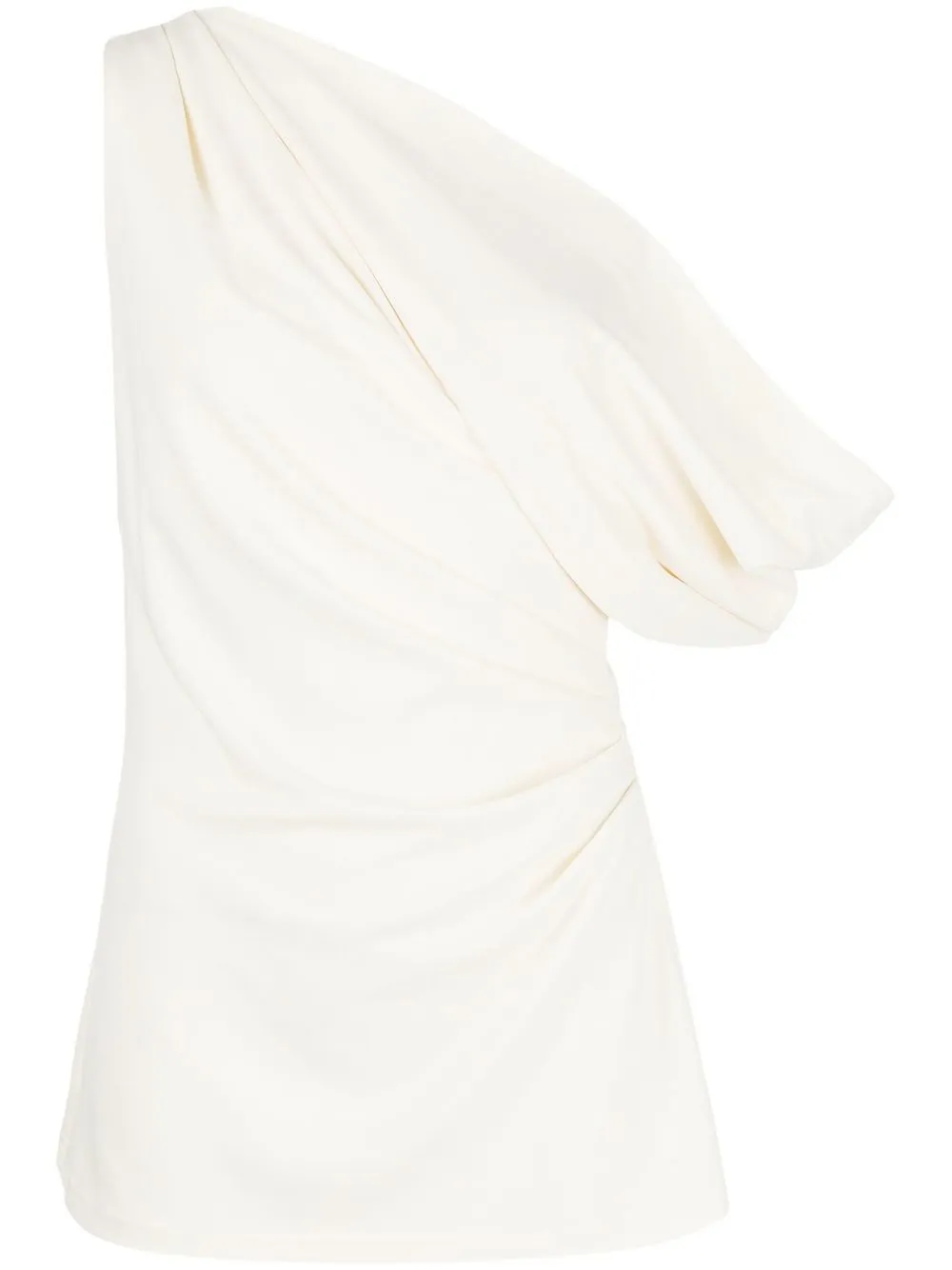 Acler Nash One-shoudler Draped Top In White