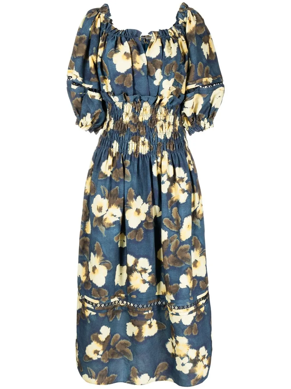 

Acler vestido Cooper con estampado floral - Azul